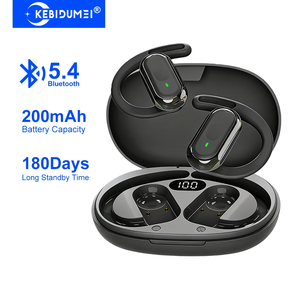 Sports Earphone Hook - KEBIDUMEI Open-Ear Bluetooth 5.4 Earphones Ear