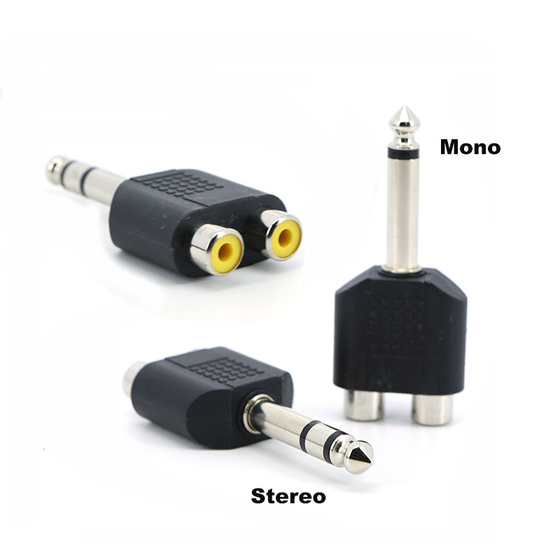 Audio Splitter Y - 6.35mm 6.5 Audio Mono Stereo 1/4