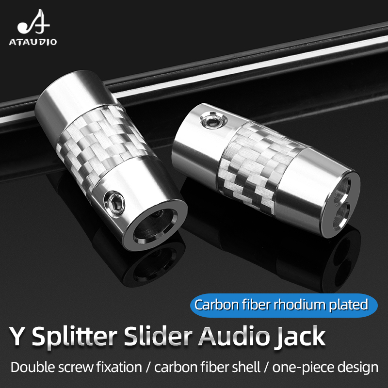 Audio Splitter Y - 4pcs Carbon Fiber Y Splitter Audio