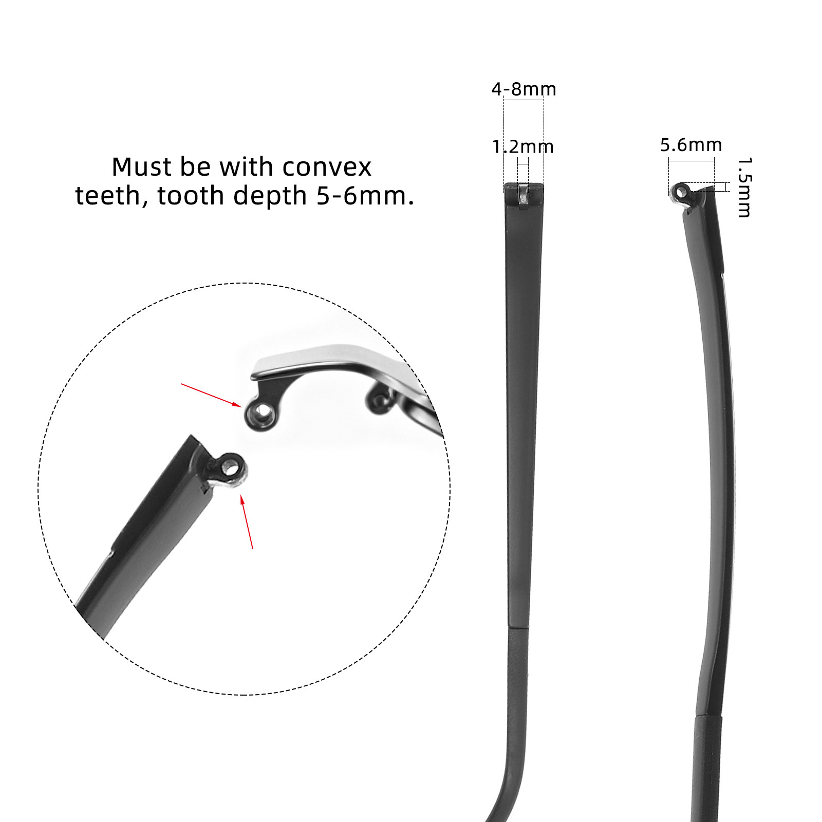 Silicone Ear Tip Replacement - Universal Eyeglass Temple End Tips Soft