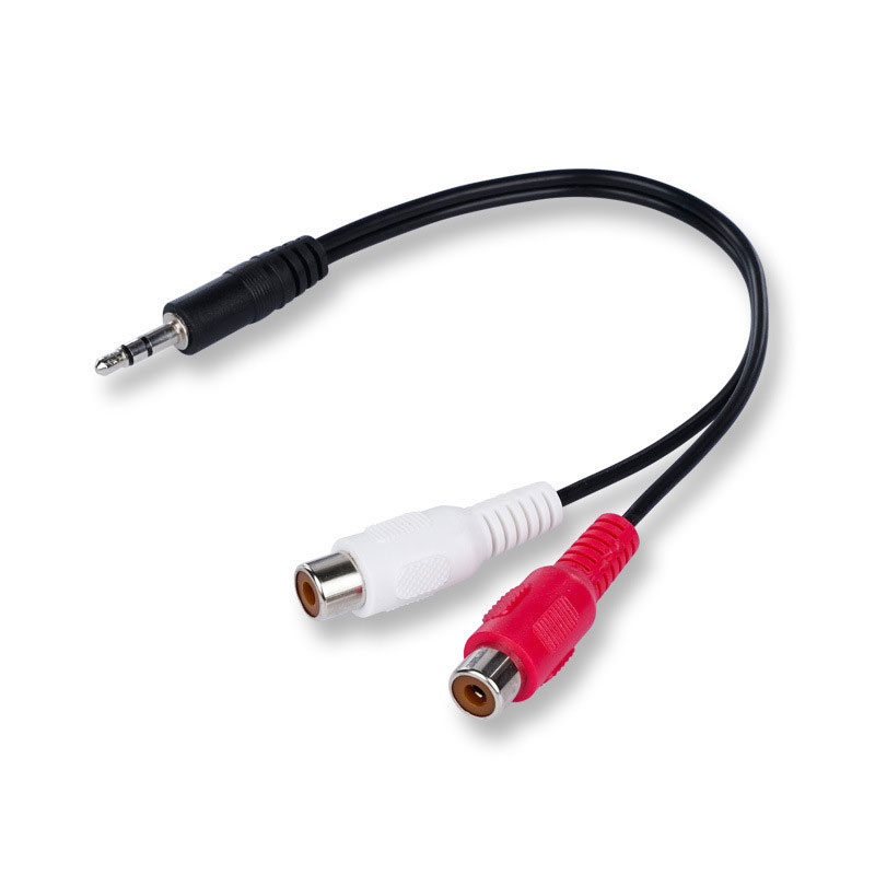 Earphone Splitter Jack - 3.5 Jack Male to 2RCA 2AV