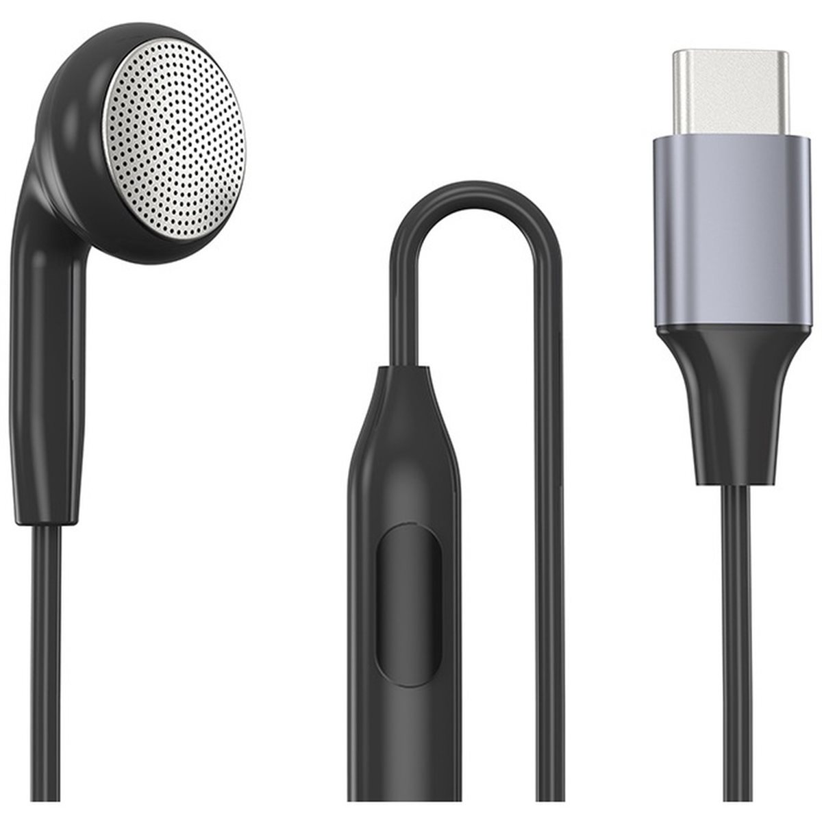 Wired Earphone Mic - DT75BG Type C Single Earbud with