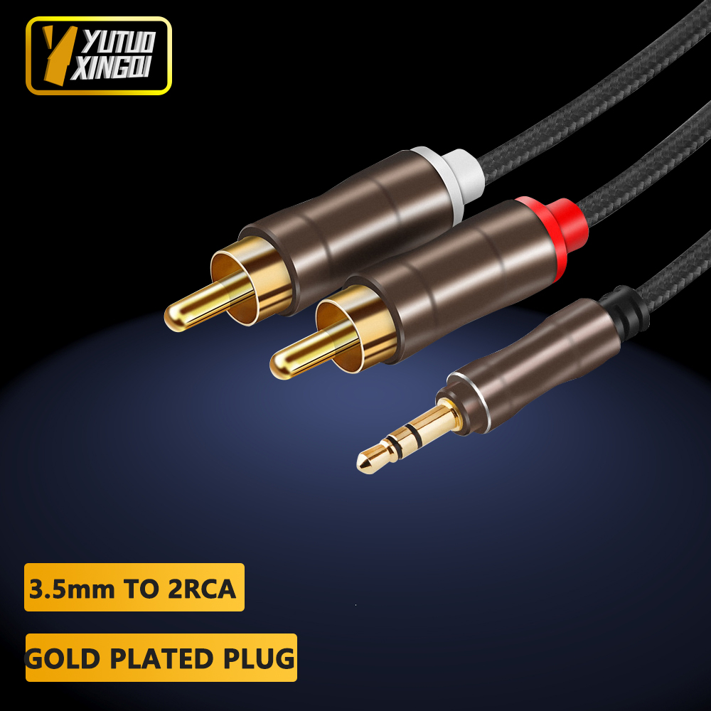 Cable Extension 3.5 - 3.5 mm To 2RCA Double Lotus