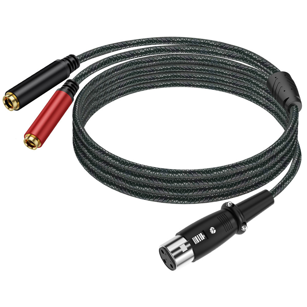 3Pin XLR Female To Dual 6.35mm - Earphone Splitter Jack ulasan dan harga
