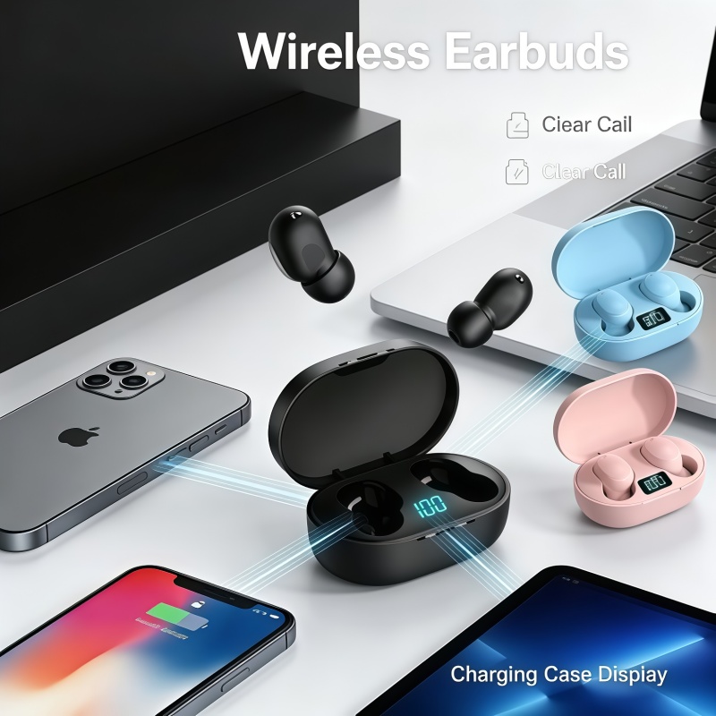 2026 New TWS E6S Fone Bluetoot - Bluetooth Headset On Ear ulasan dan harga