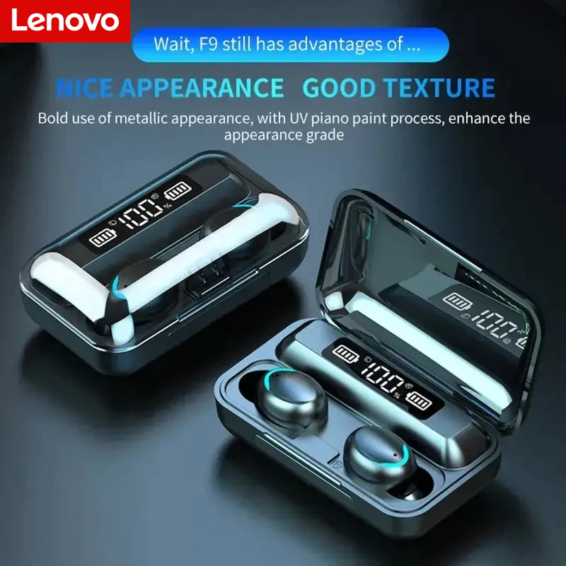 Lenovo F9 Bluetooth Wireless H - Earbuds Charging Case ulasan dan harga