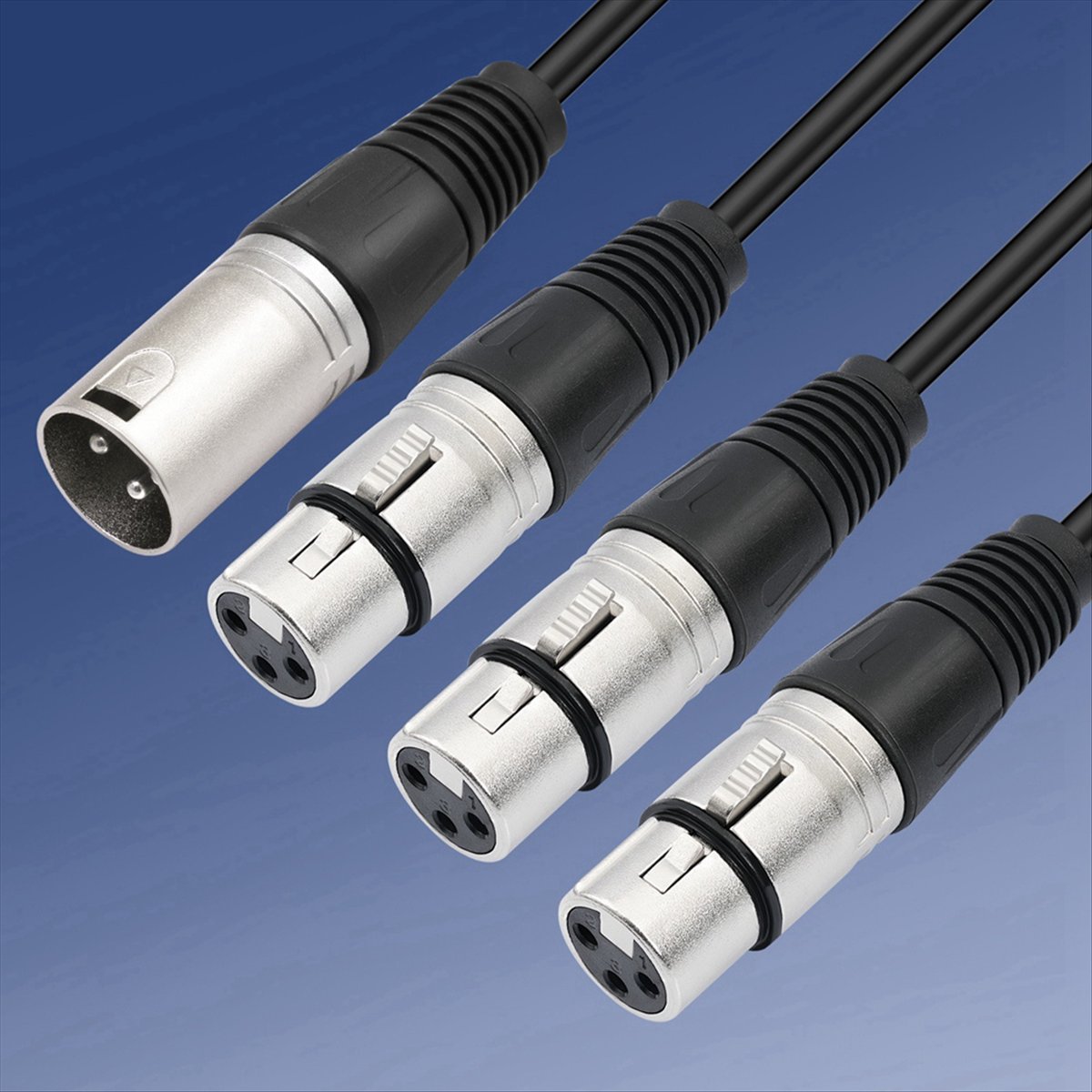 (PQWN) 3Pin XLR Male to 3 Fema - Audio Splitter Y ulasan dan harga