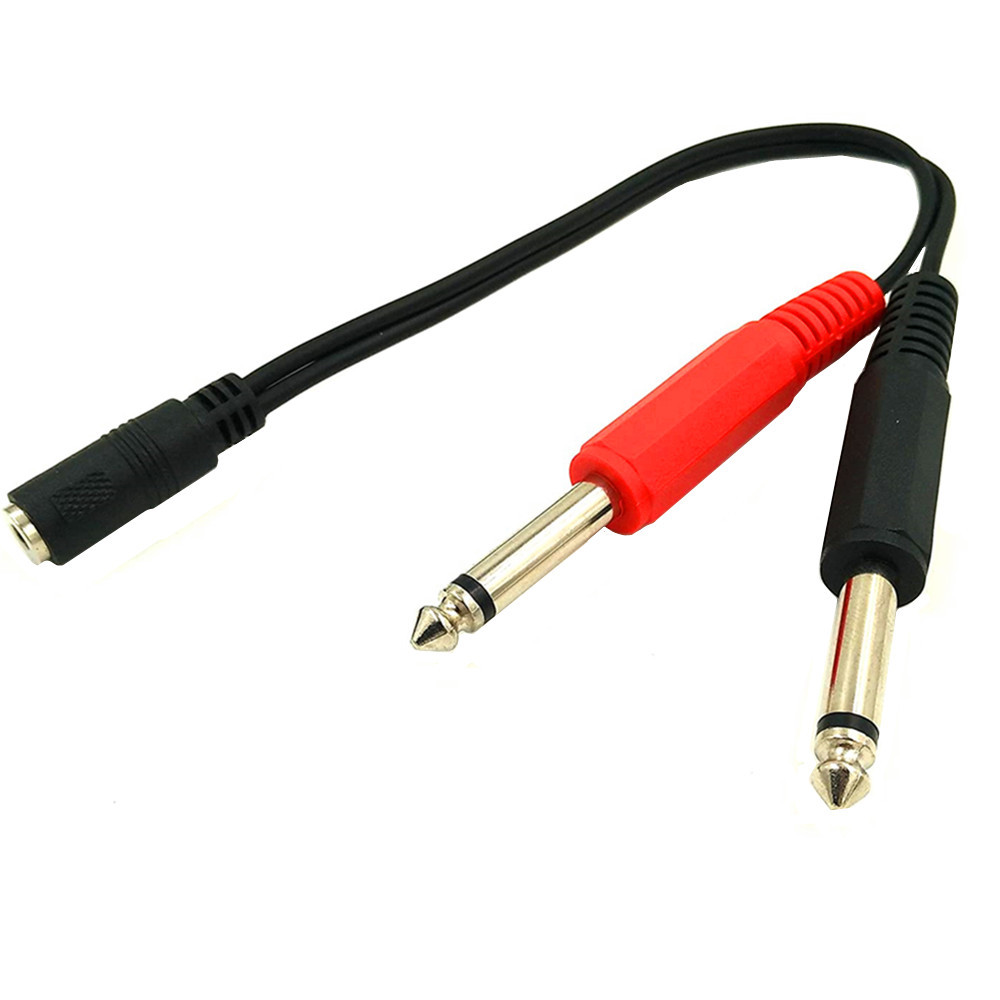 6.35 Mm Male To 2 6.35 Mm 3.5m - Audio Splitter Y ulasan dan harga