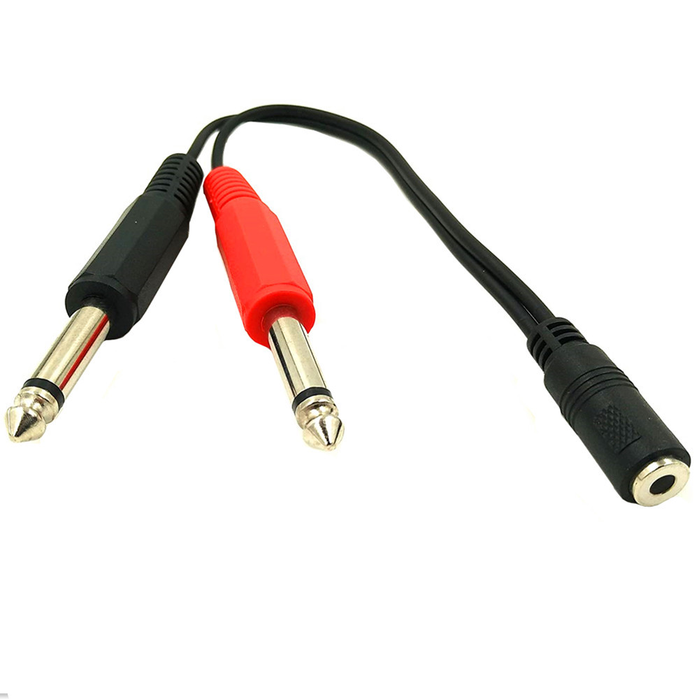6.35 Mm Male To 2 6.35 Mm 3.5m - Audio Splitter Y ulasan dan harga