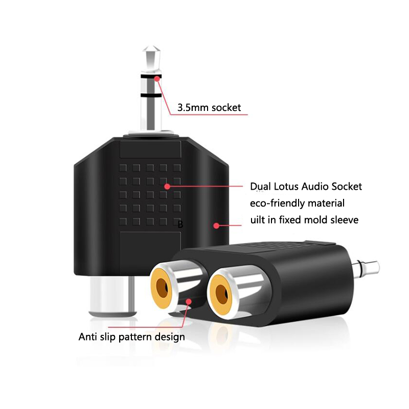1/2/4pcs 3.5 mm Jack Stereo AU - Earphone Splitter Jack ulasan dan harga