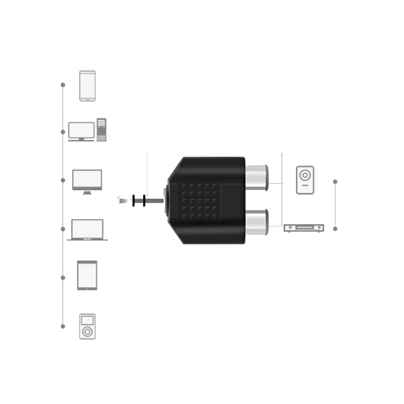 1/2/4pcs 3.5 mm Jack Stereo AU - Earphone Splitter Jack ulasan dan harga