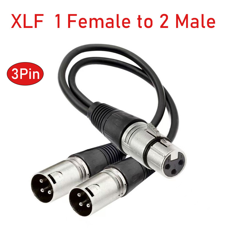 XLR Splitter Cable 3 Pin Femal - Audio Splitter Y ulasan dan harga