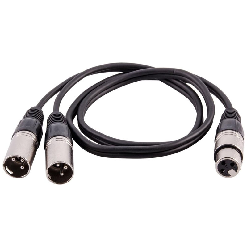 XLR Splitter Cable 3 Pin Femal - Audio Splitter Y ulasan dan harga