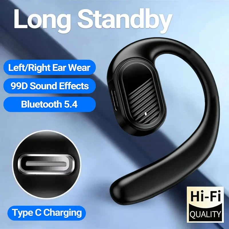 Bluetooth 5.4 Open Wireless Ea - Bluetooth Headset On Ear ulasan dan harga