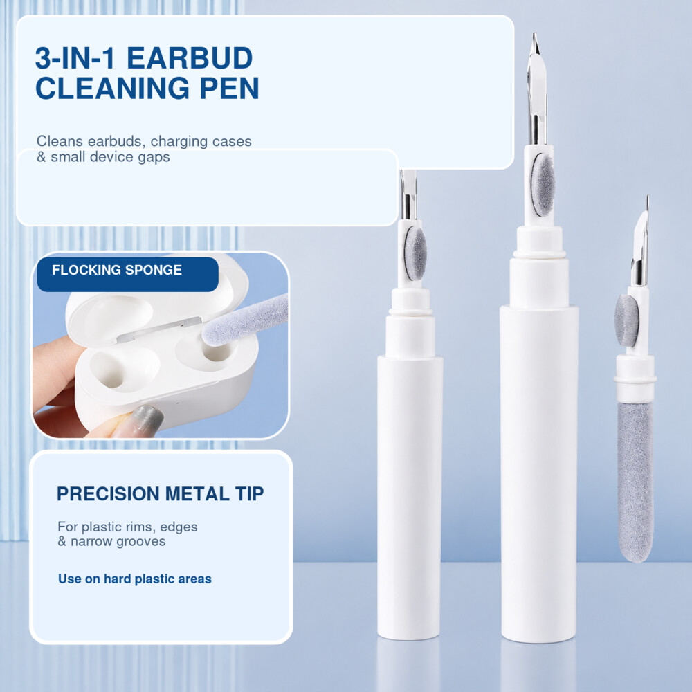 3-in-1 Earbud Cleaning Pen wit - Earbuds Charging Case ulasan dan harga