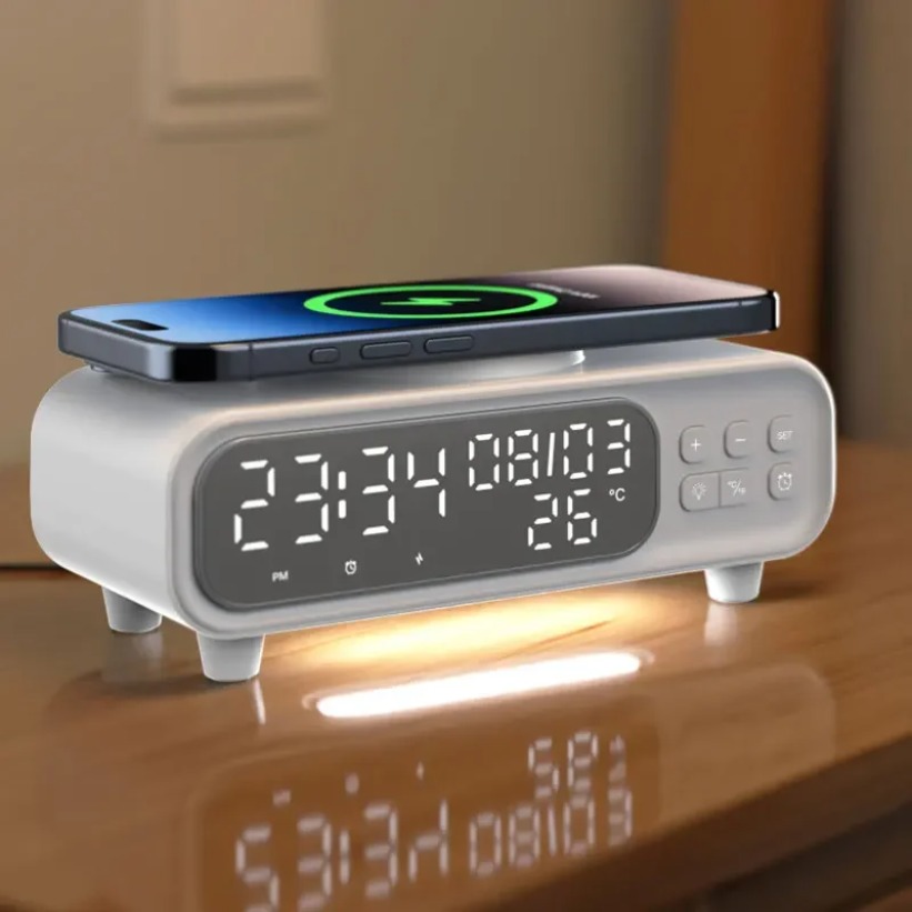 15W Wireless Charger Time Alar - Usb C Earphone ulasan dan harga