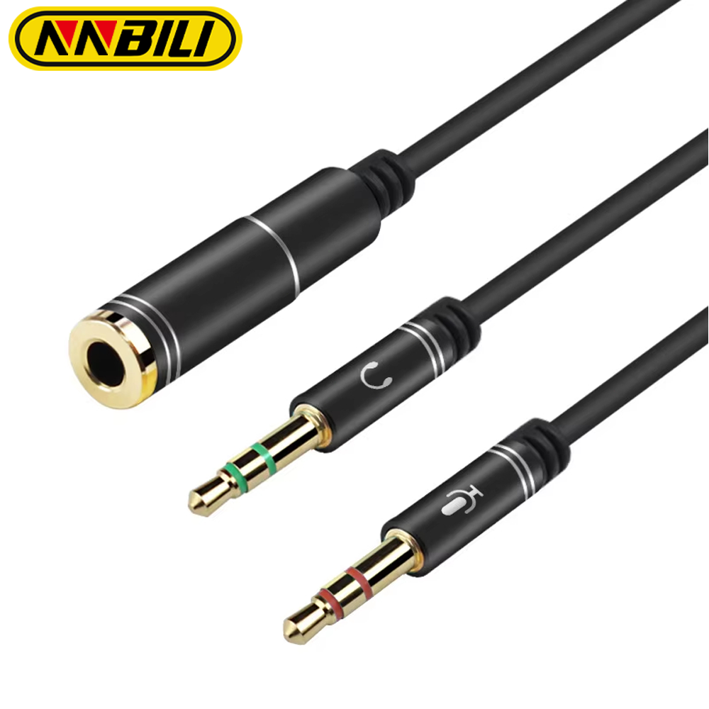NNBILI Mini Jack 3.5 Microphon - Earphone Splitter Jack ulasan dan harga