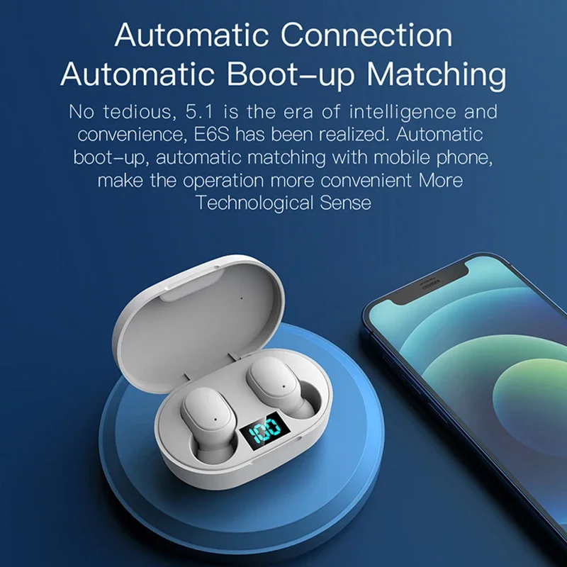 2026Hot-selling TWS E6S Fone B - Bluetooth Headset On Ear ulasan dan harga