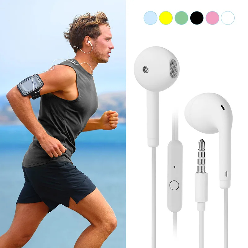 1/2/3/4Pcs Universal 3.5mm Ste - Wired Earphone Mic ulasan dan harga