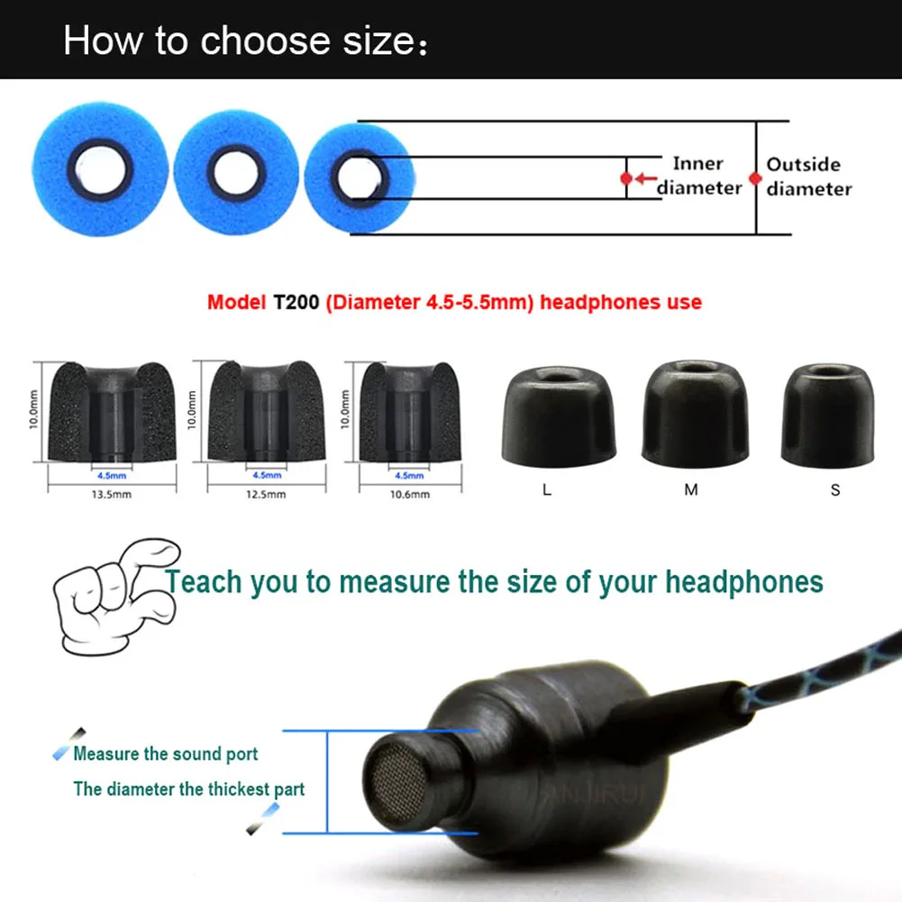 12Pair ANJIRUI Memory Foam Ear - Earphone Foam Tip ulasan dan harga