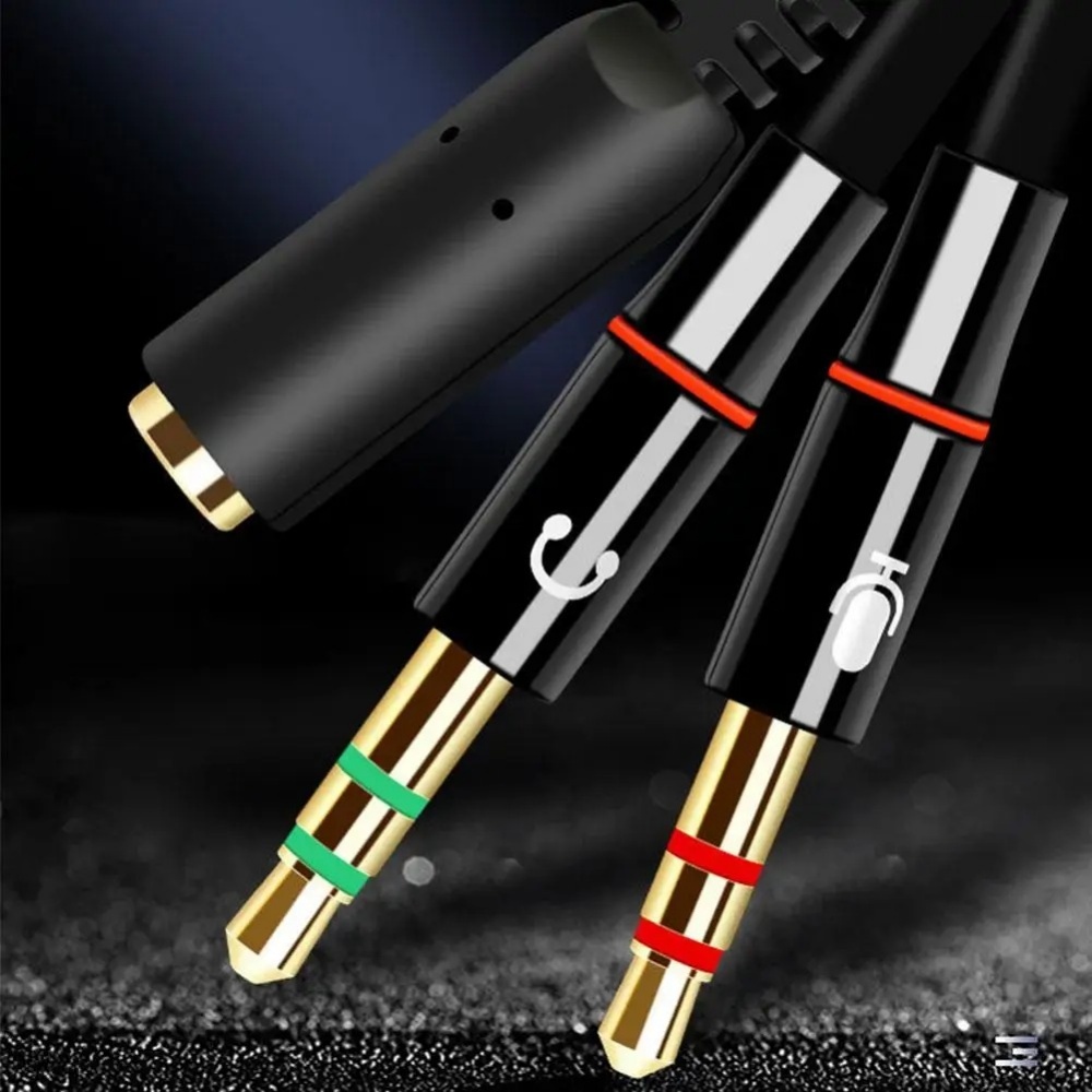 3.5mm Headphone Microphone Aud - Audio Splitter Y ulasan dan harga