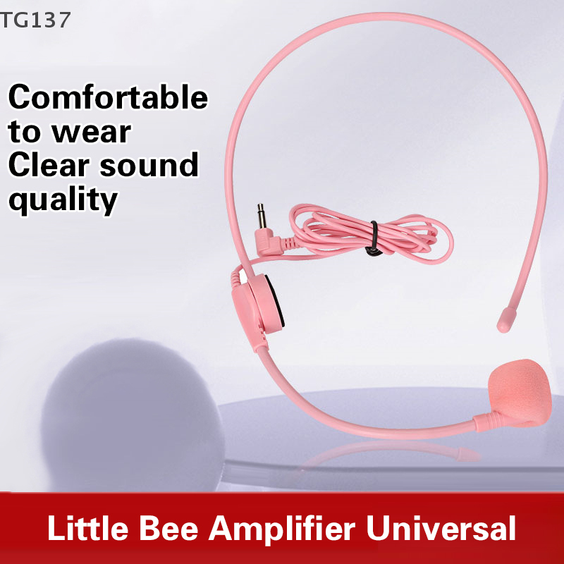 1Pcs 3.5MM Pink Headworn Wired - Wired Earphone Mic ulasan dan harga