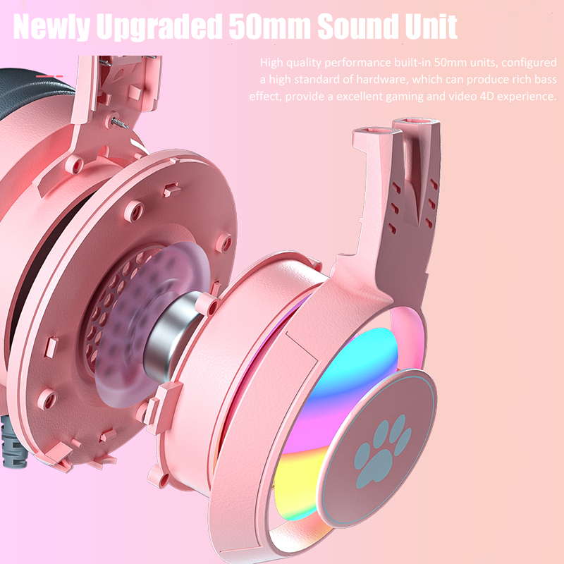 Cute Cat Ear Gaming Headphones - Gaming Headset Rgb ulasan dan harga