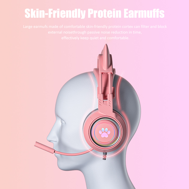 Cute Cat Ear Gaming Headphones - Gaming Headset Rgb ulasan dan harga
