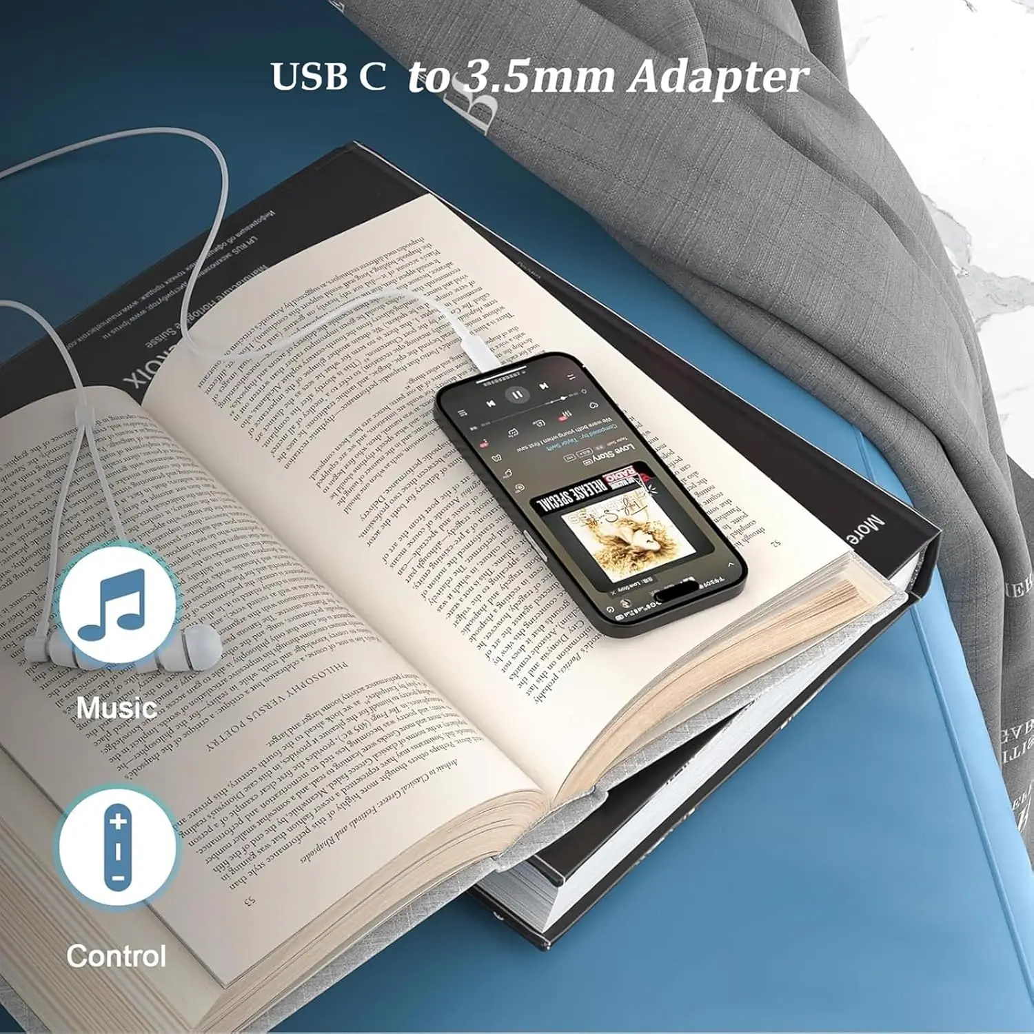 USB C to 3.5mm Earphone Adapte - Usb C Earphone ulasan dan harga