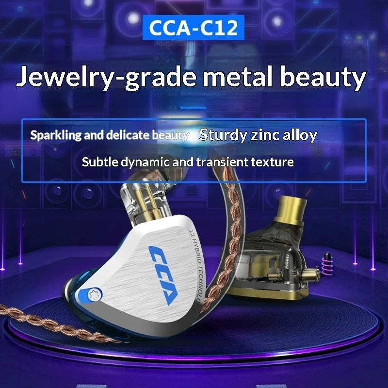 CCA C12 Earphones Hi-Fi Audiop - Audiophile Headphone Wired ulasan dan harga