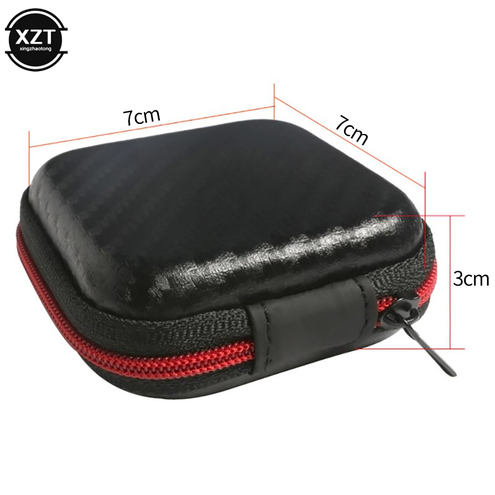 Headphone Bag Mini Zipper Squa - Headphone Case Hard ulasan dan harga