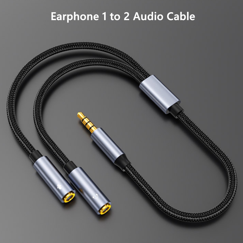 3.5mm Jack Aux Audio Cable Mal - Earphone Splitter Jack ulasan dan harga