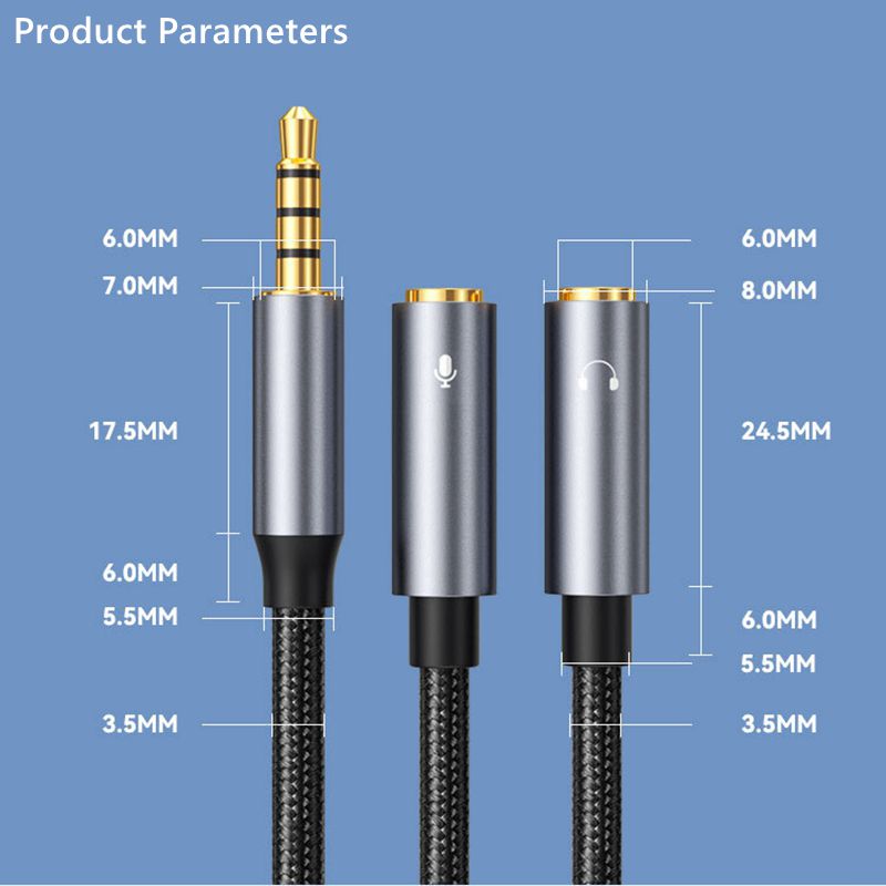 3.5mm Jack Aux Audio Cable Mal - Earphone Splitter Jack ulasan dan harga