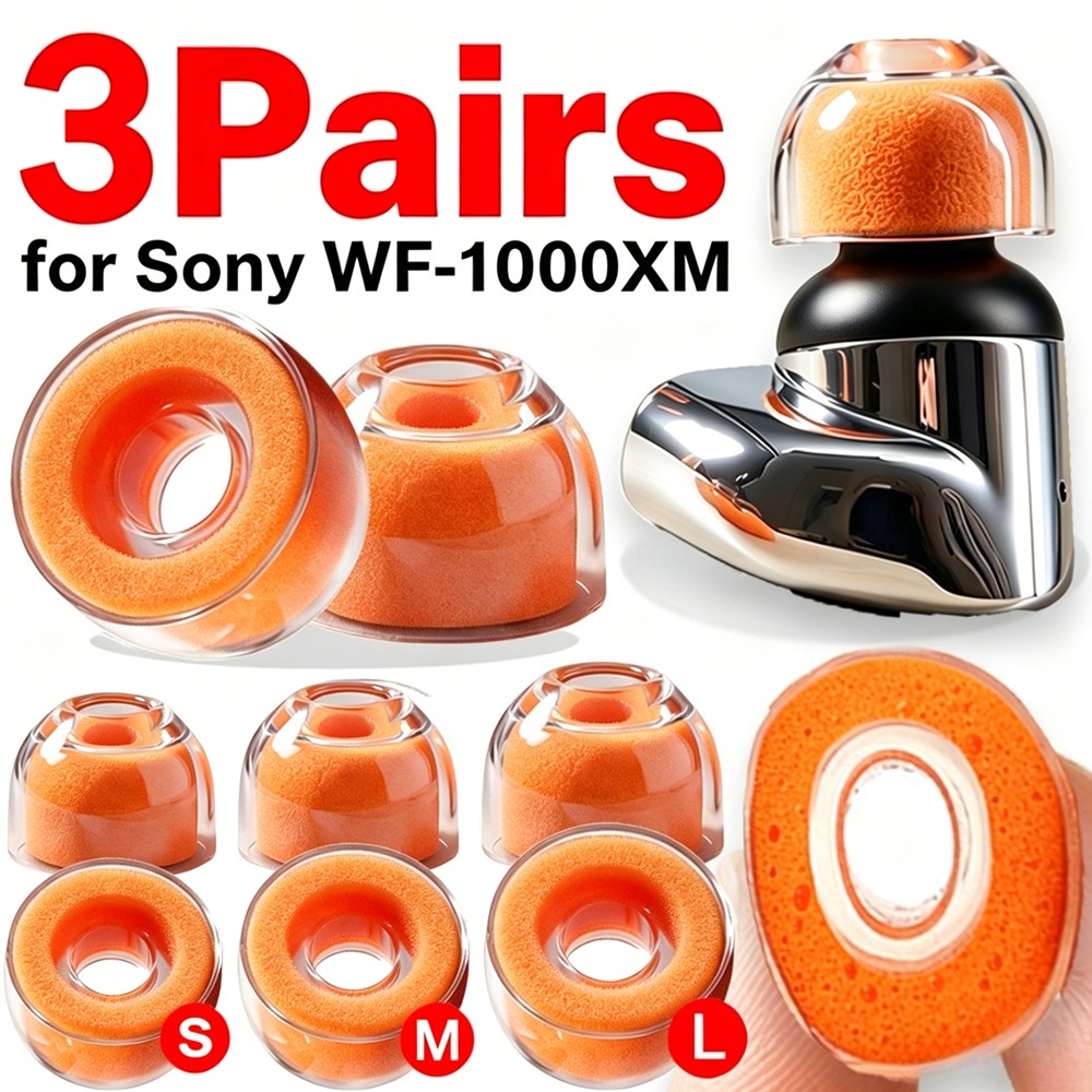 1-3Pairs for Sony WF-1000XM6/5 - Earphone Foam Tip ulasan dan harga