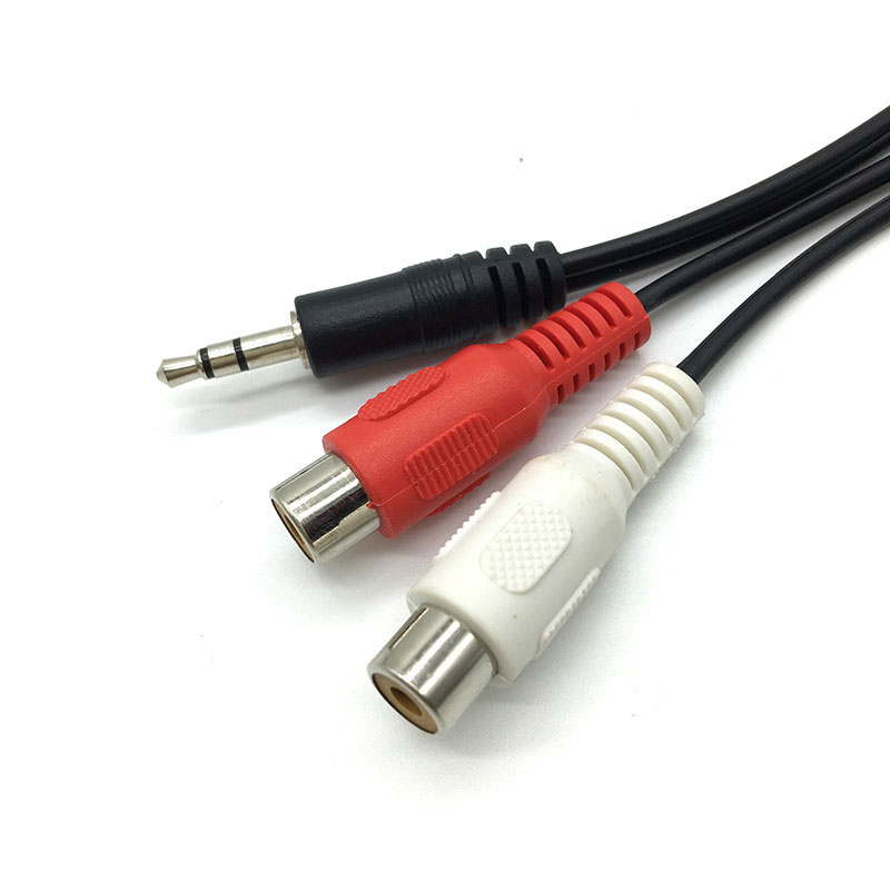 3.5 Jack Male to 2RCA 2AV Fema - Earphone Splitter Jack ulasan dan harga