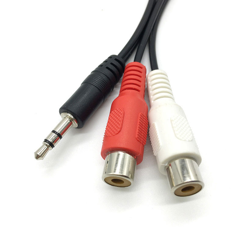 3.5 Jack Male to 2RCA 2AV Fema - Earphone Splitter Jack ulasan dan harga