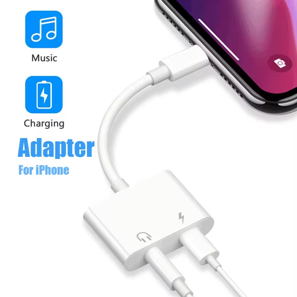 2 in 1 iOS to 3.5mm Jack Audio - Earphone Splitter Jack ulasan dan harga