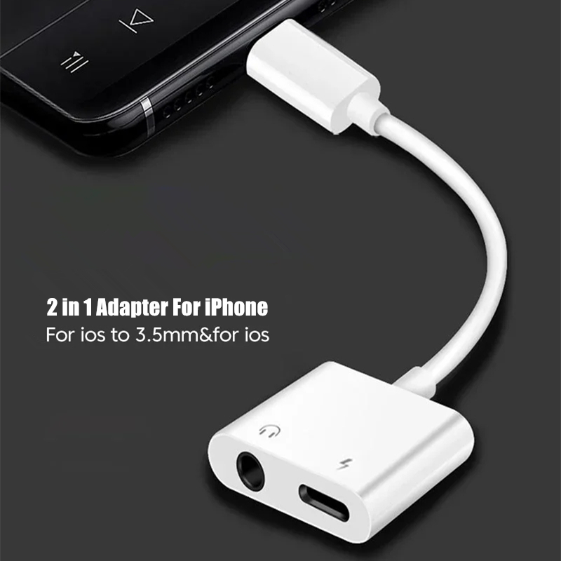 2 in 1 iOS to 3.5mm Jack Audio - Earphone Splitter Jack ulasan dan harga